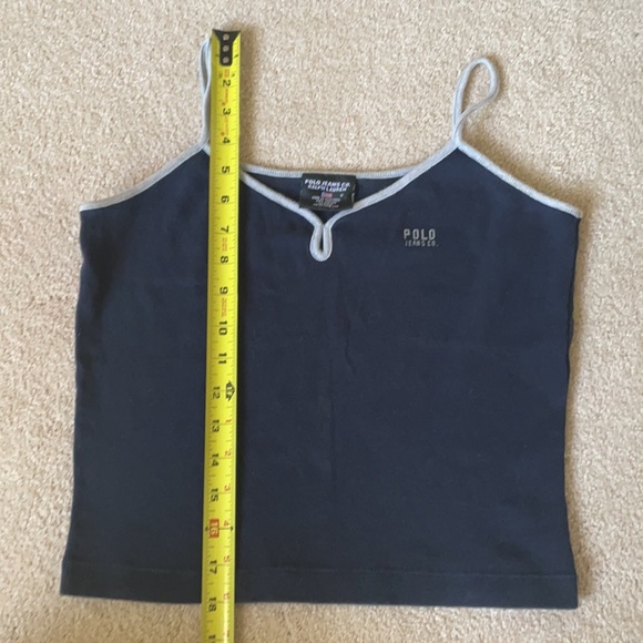 Polo Ralph Lauren navy and grey cropped tank S - Picture 7 of 8